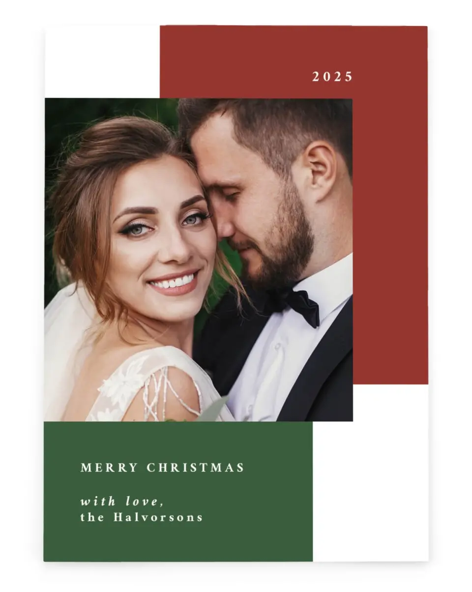 Mod Yule Gold Foil Christmas Cards