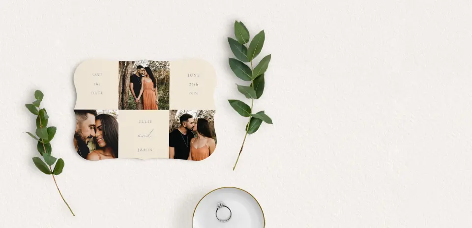 Save the Date Card with Optional Guest Addressing Service