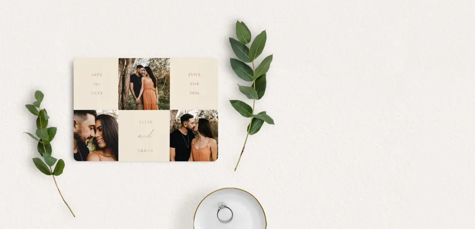 Save the Date Card with Optional Guest Addressing Service