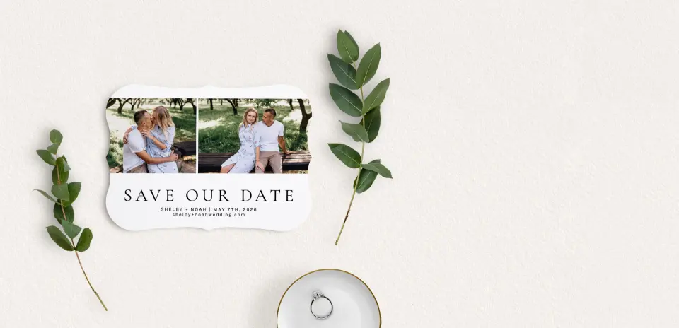 Save the Date Card with Optional Guest Addressing Service