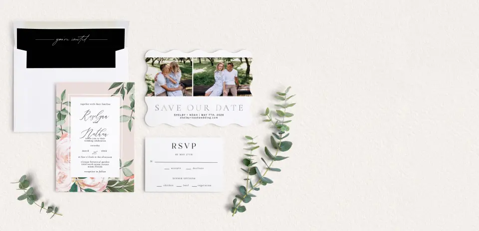 Front of Save the Date Card