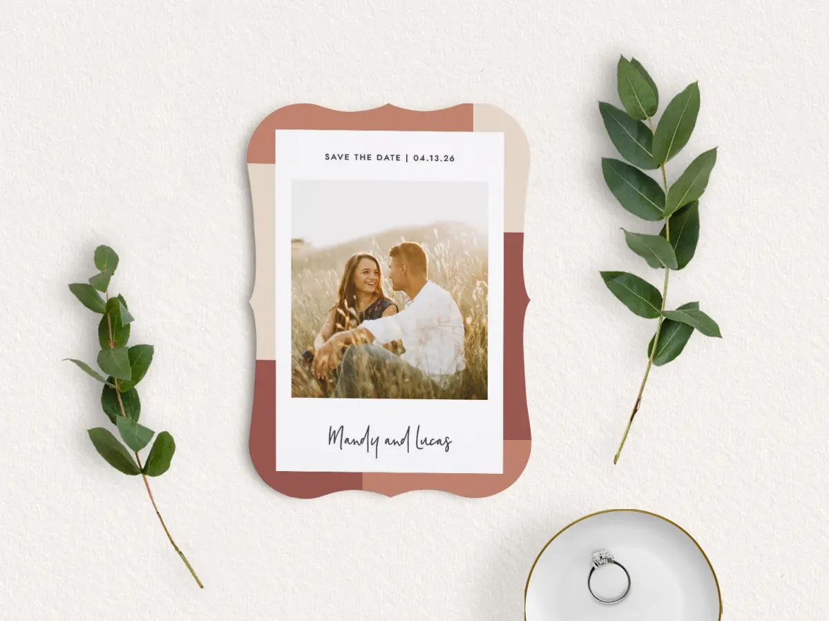 Save the Date Card with Optional Guest Addressing Service