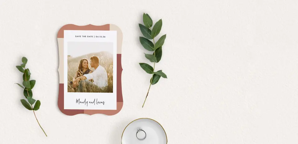 Save the Date Card with Optional Guest Addressing Service