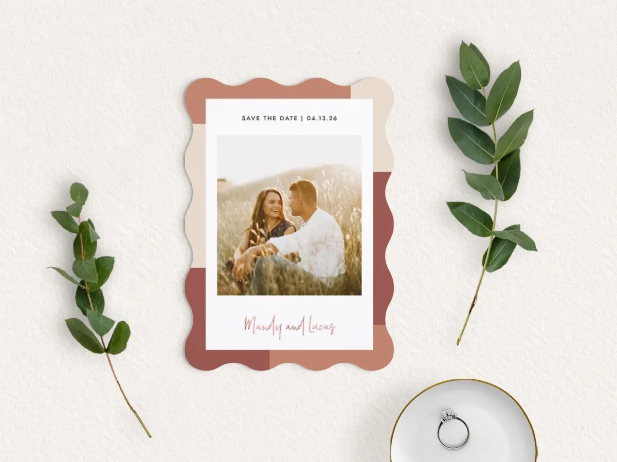Save the Date Card with Optional Guest Addressing Service