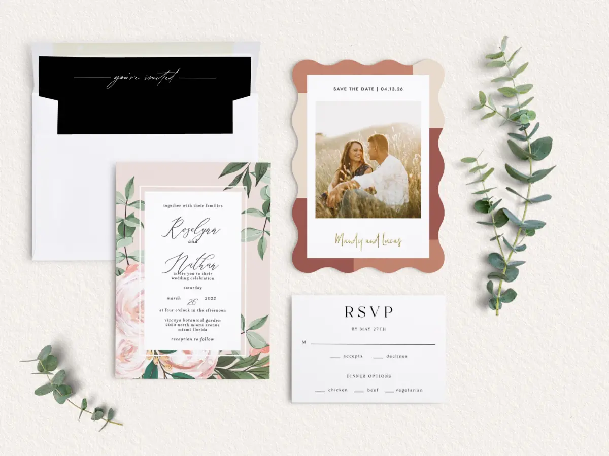 Front of Save the Date Card