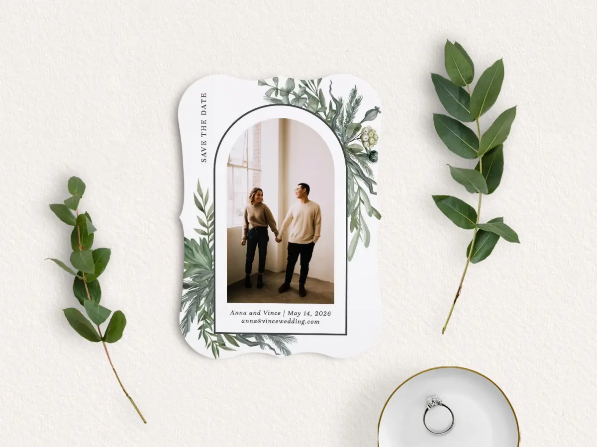 Save the Date Card with Optional Guest Addressing Service