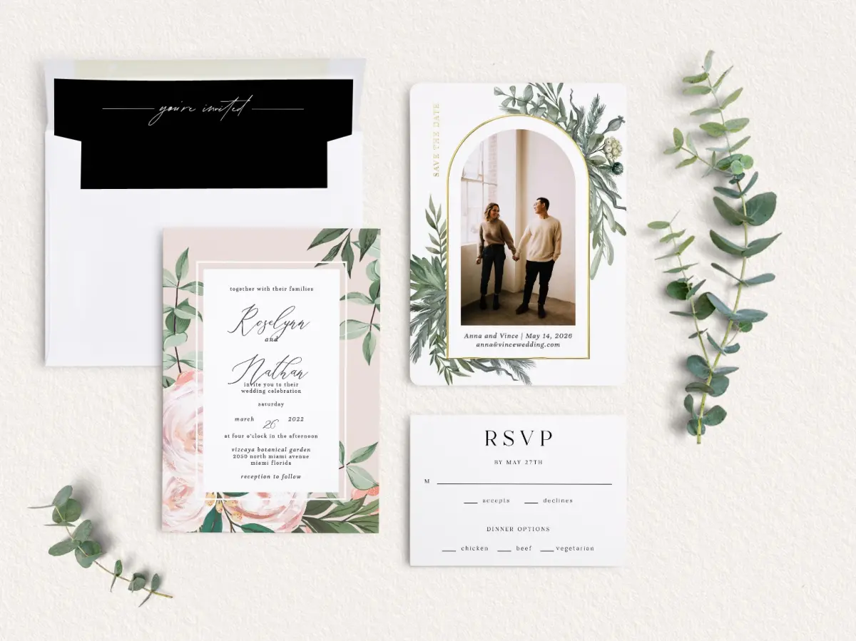Front of Save the Date Card