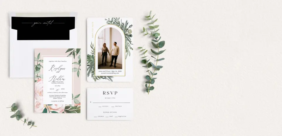 Front of Save the Date Card