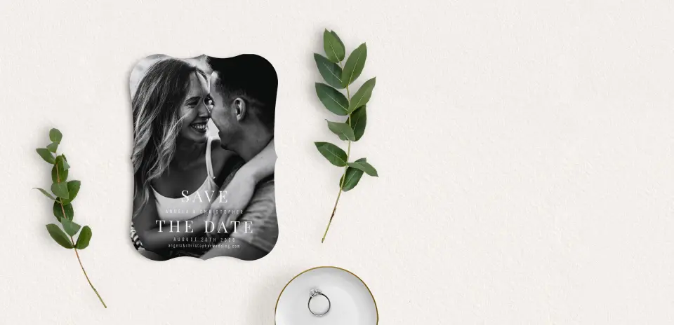 Save the Date Card with Optional Guest Addressing Service