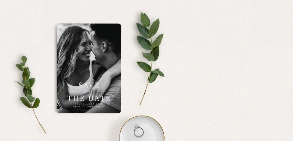 Save the Date Card with Optional Guest Addressing Service