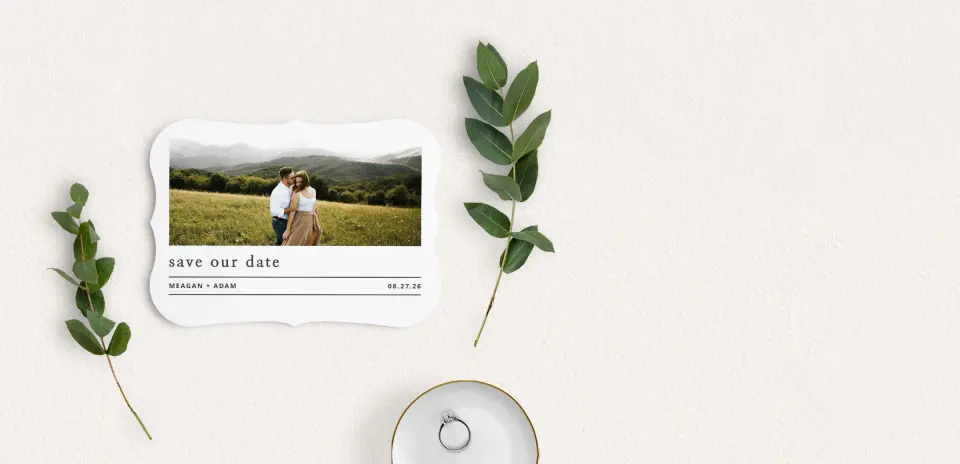 Save the Date Card with Optional Guest Addressing Service