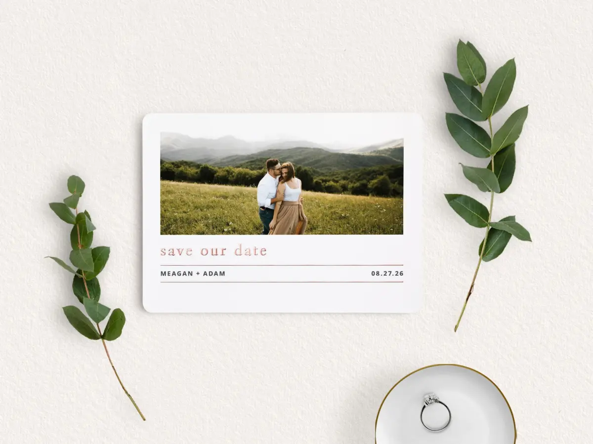 Save the Date Card with Optional Guest Addressing Service