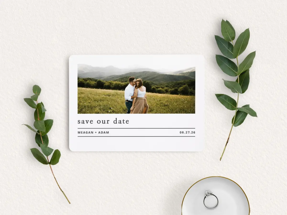 Save the Date Card with Optional Guest Addressing Service