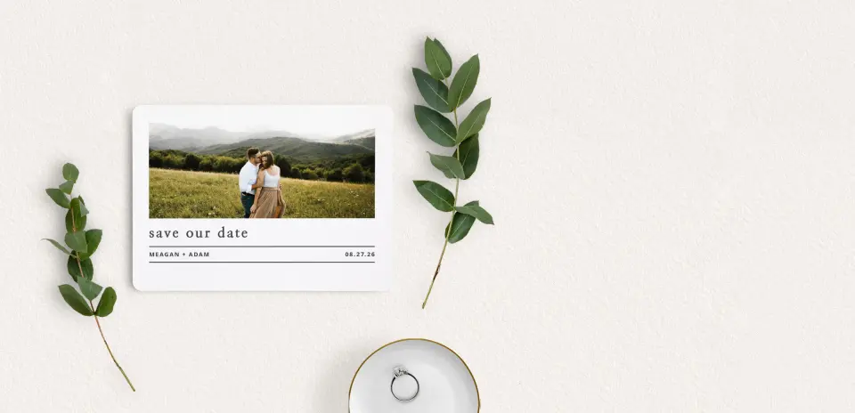 Save the Date Card with Optional Guest Addressing Service