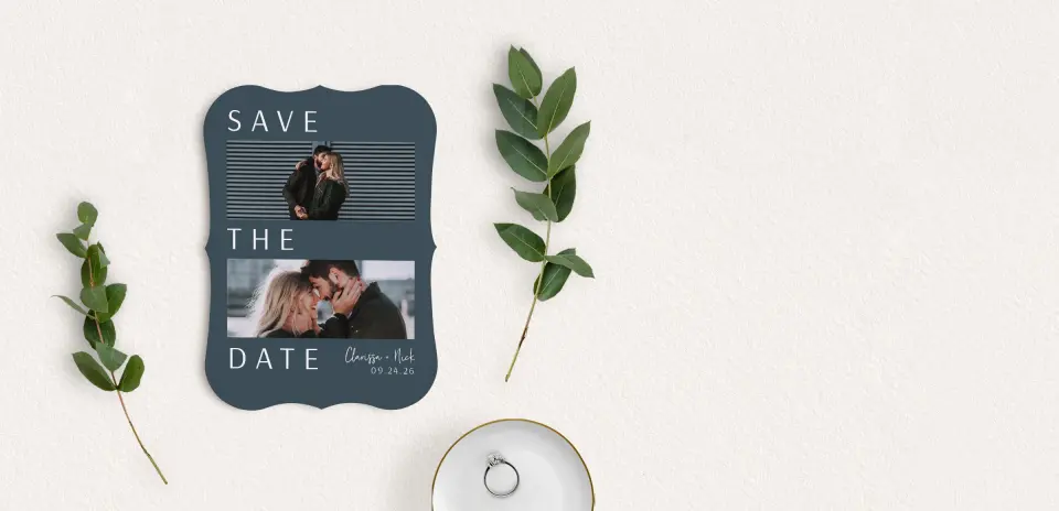 Save the Date Card with Optional Guest Addressing Service