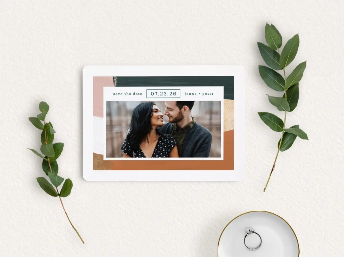 Save the Date Card with Optional Guest Addressing Service