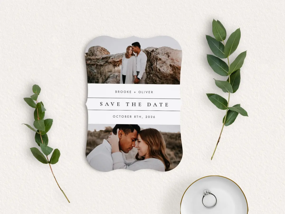 Save the Date Card with Optional Guest Addressing Service
