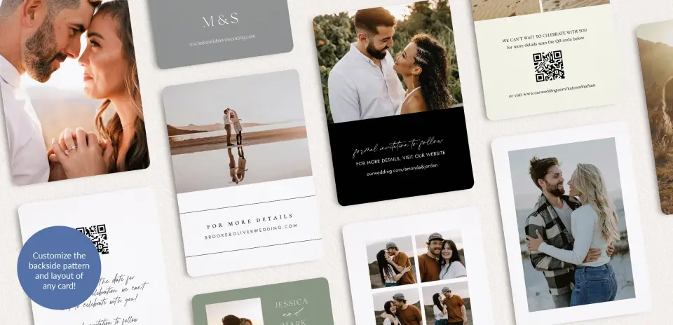 Back of Save the Date Card