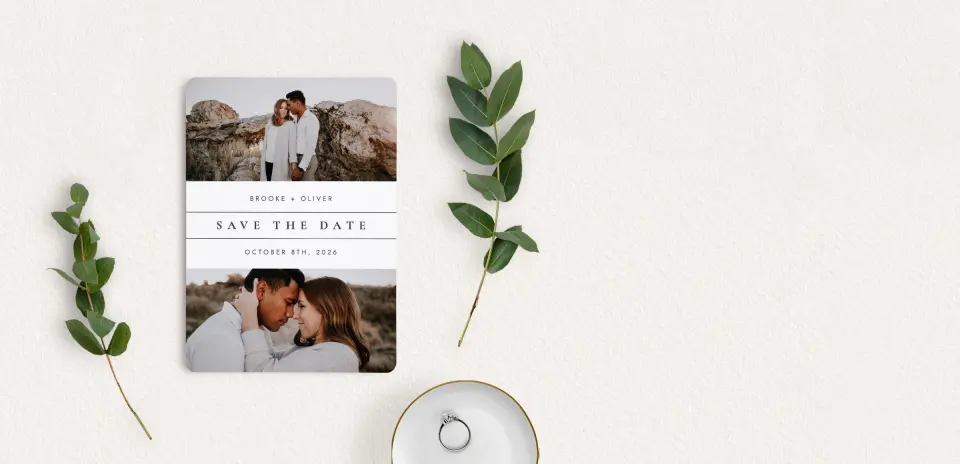 Save the Date Card with Optional Guest Addressing Service