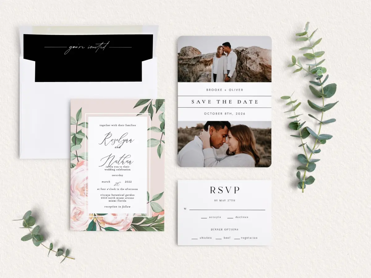 Front of Save the Date Card