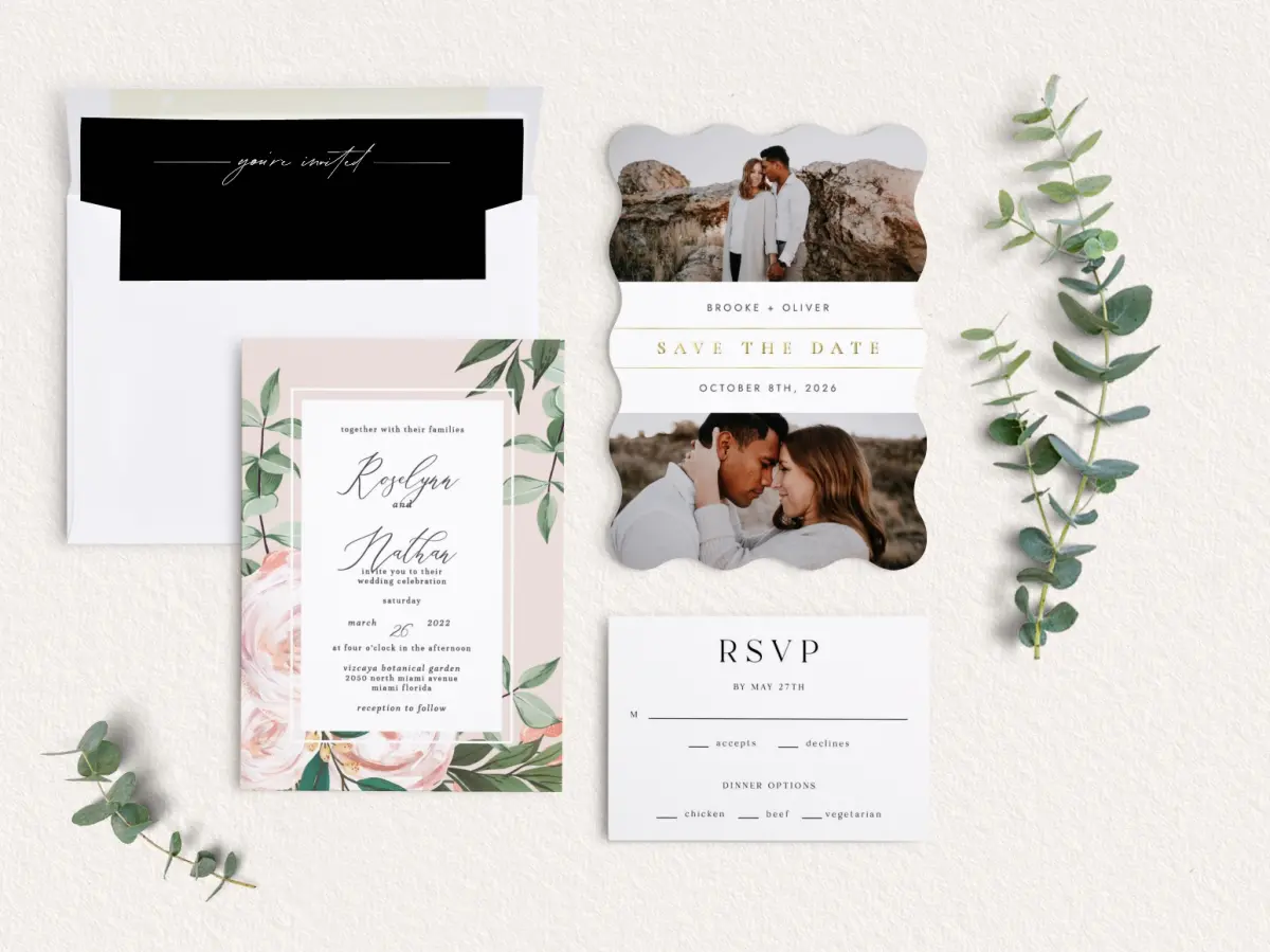 Front of Save the Date Card