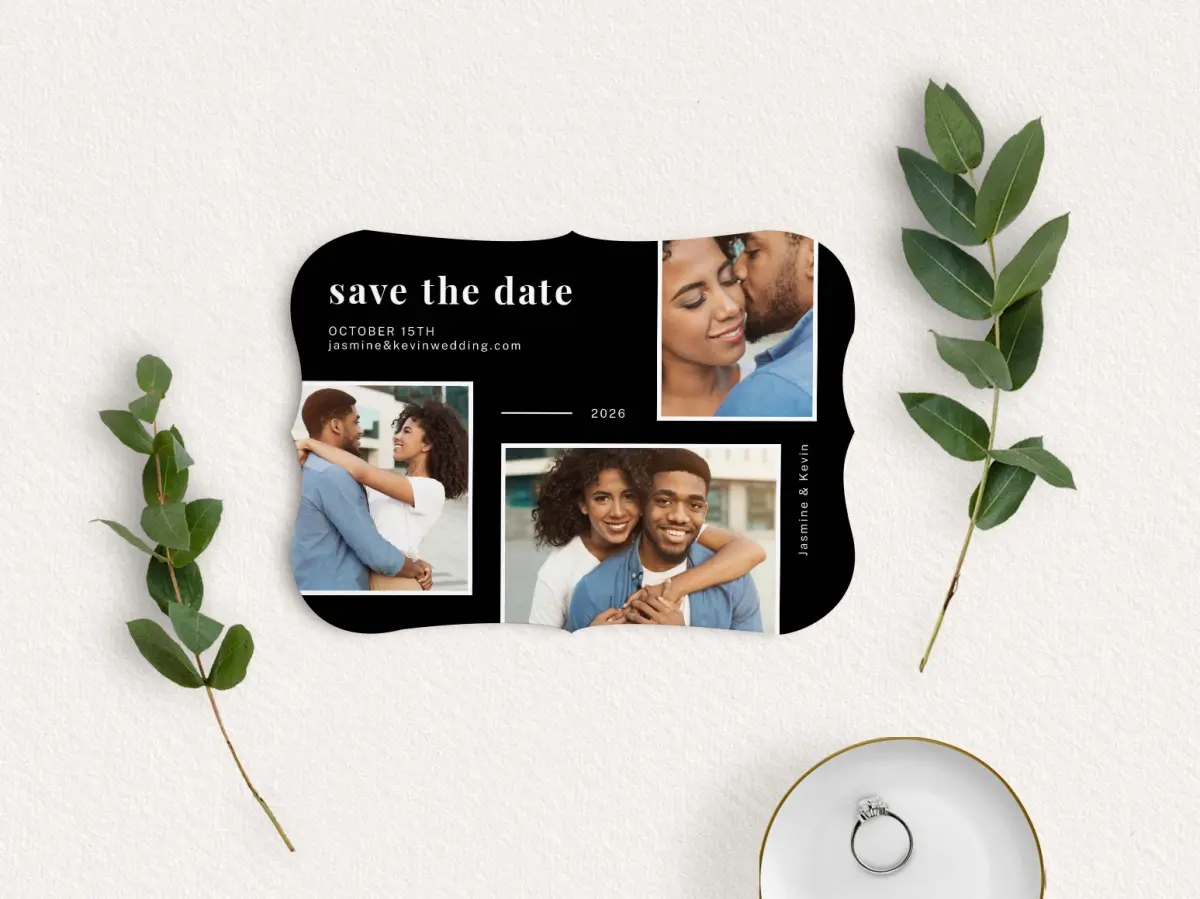 Save the Date Card with Optional Guest Addressing Service
