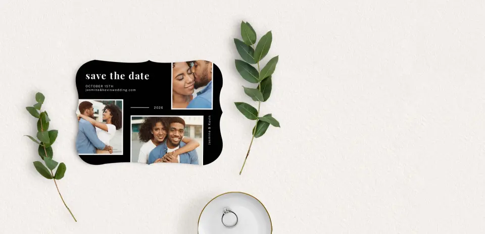 Save the Date Card with Optional Guest Addressing Service