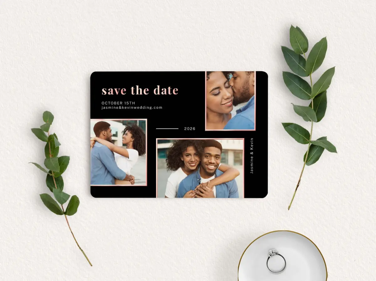 Save the Date Card with Optional Guest Addressing Service