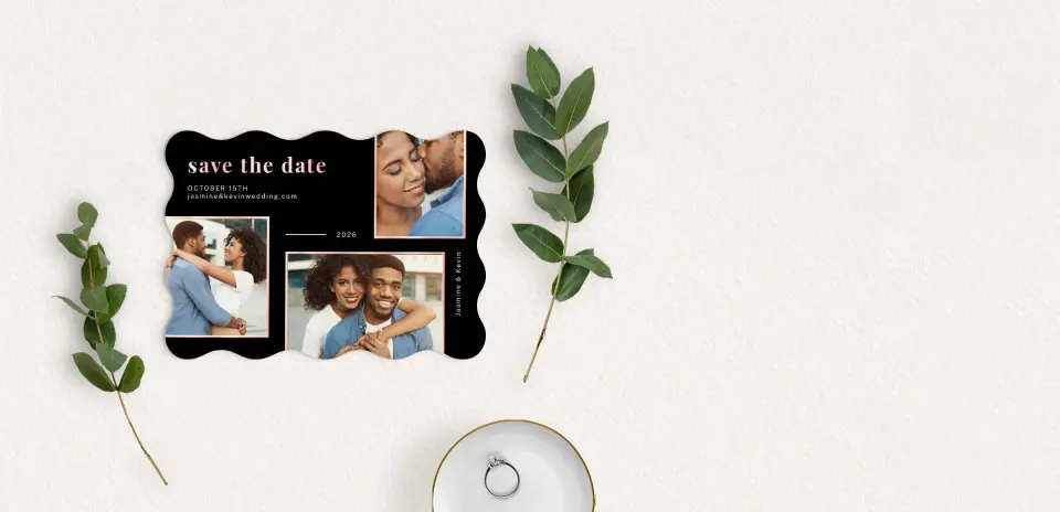 Save the Date Card with Optional Guest Addressing Service