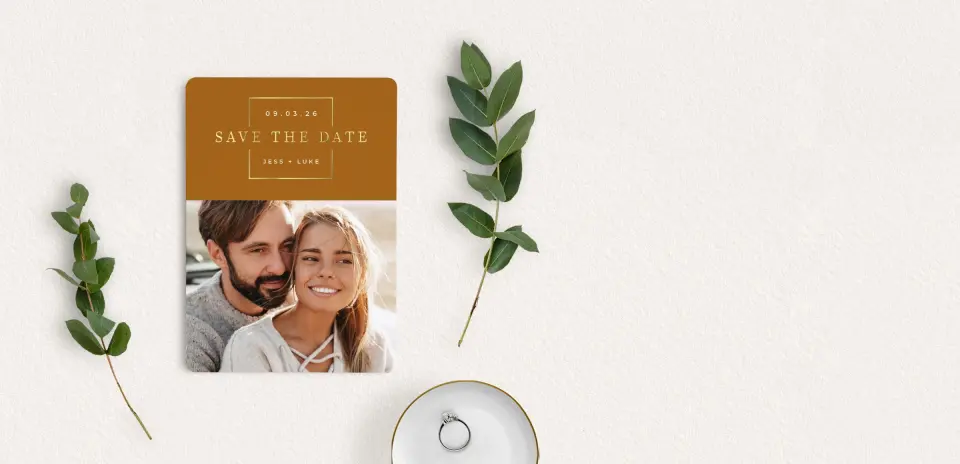 Save the Date Card with Optional Guest Addressing Service