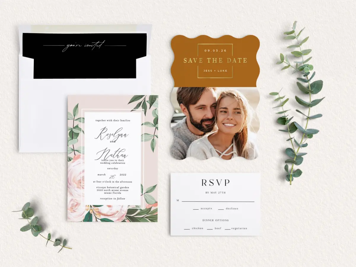 Front of Save the Date Card