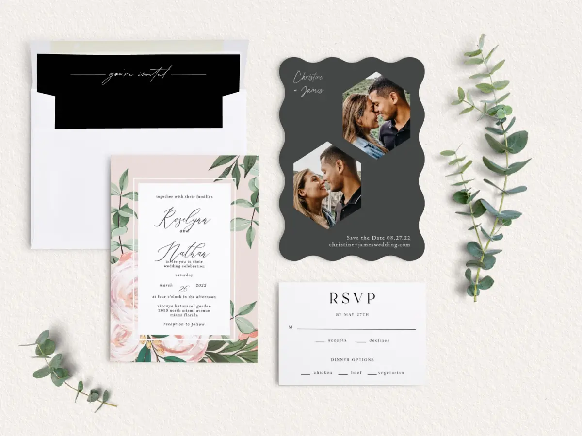 Front of Save the Date Card
