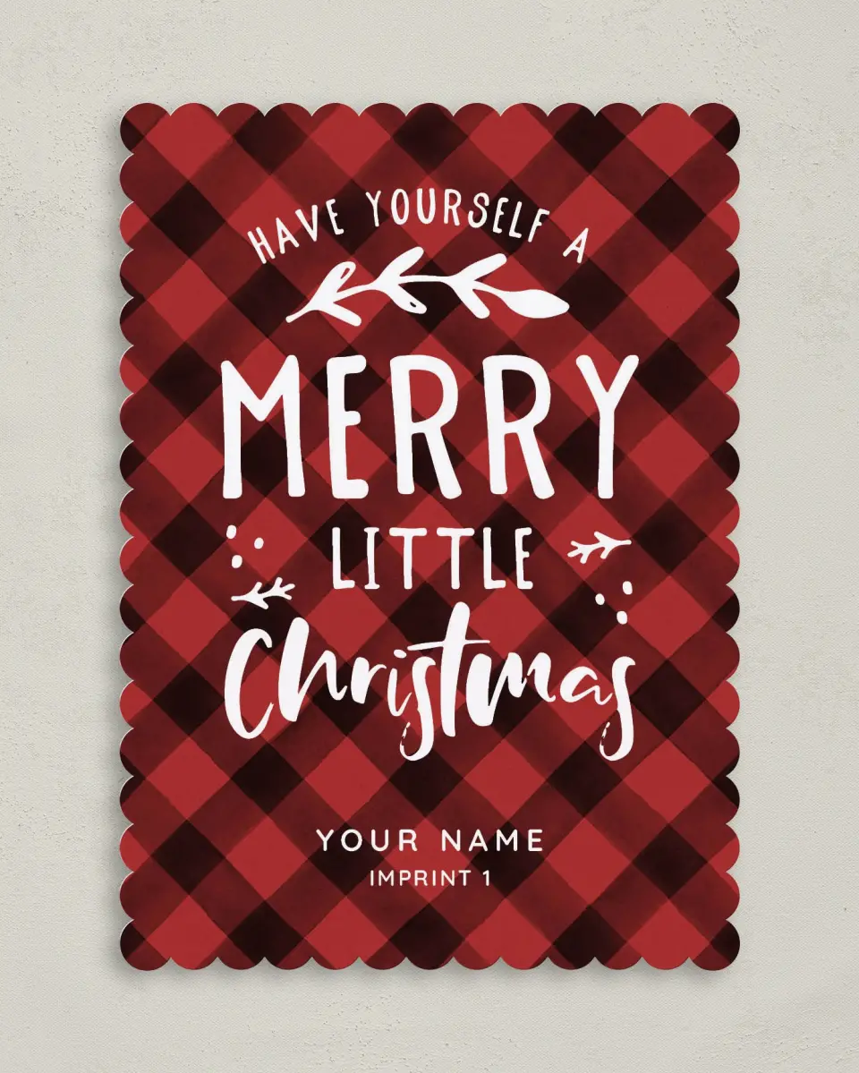 This is a 5" x 7" Christmas Card called Bold Christmas printed in full color on Premium Smooth paper on Premium Smooth paper on Premium Smooth paper