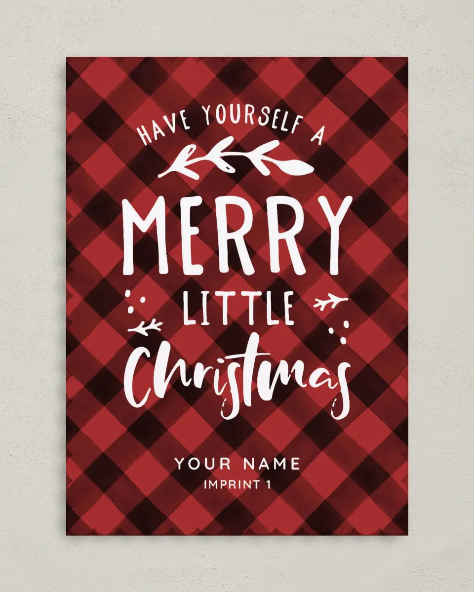 This is a 5" x 7" Christmas Card called Bold Christmas printed in full color on Premium Smooth paper on Premium Smooth paper on Premium Smooth paper