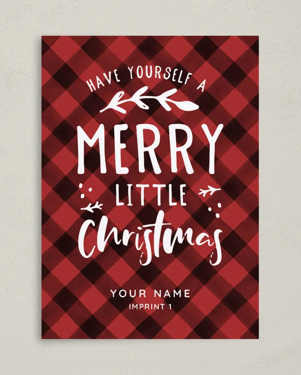 This is a 5" x 7" Christmas Card called Bold Christmas printed in full color on Premium Smooth paper