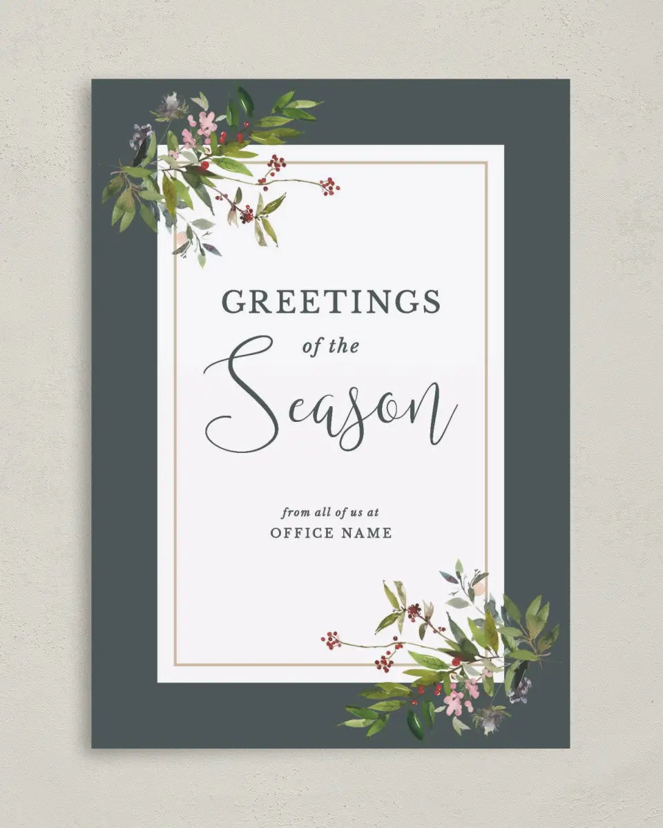 This is a 5" x 7" Christmas Card called Season’s Best printed in full color on Premium Smooth paper