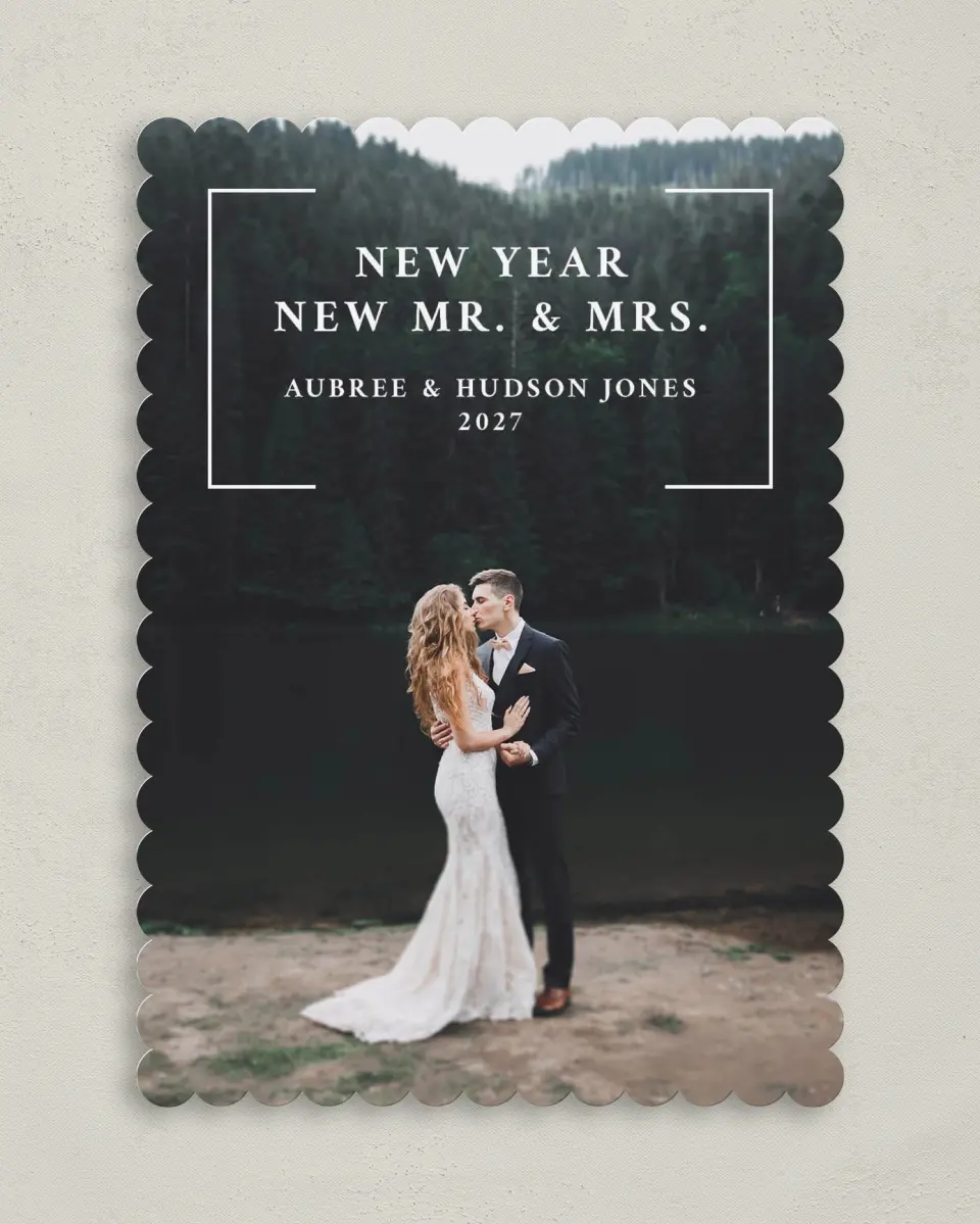 This is a 5" x 7" Christmas Card called New Bracket printed in full color on Premium Smooth paper on Premium Smooth paper on Premium Smooth paper