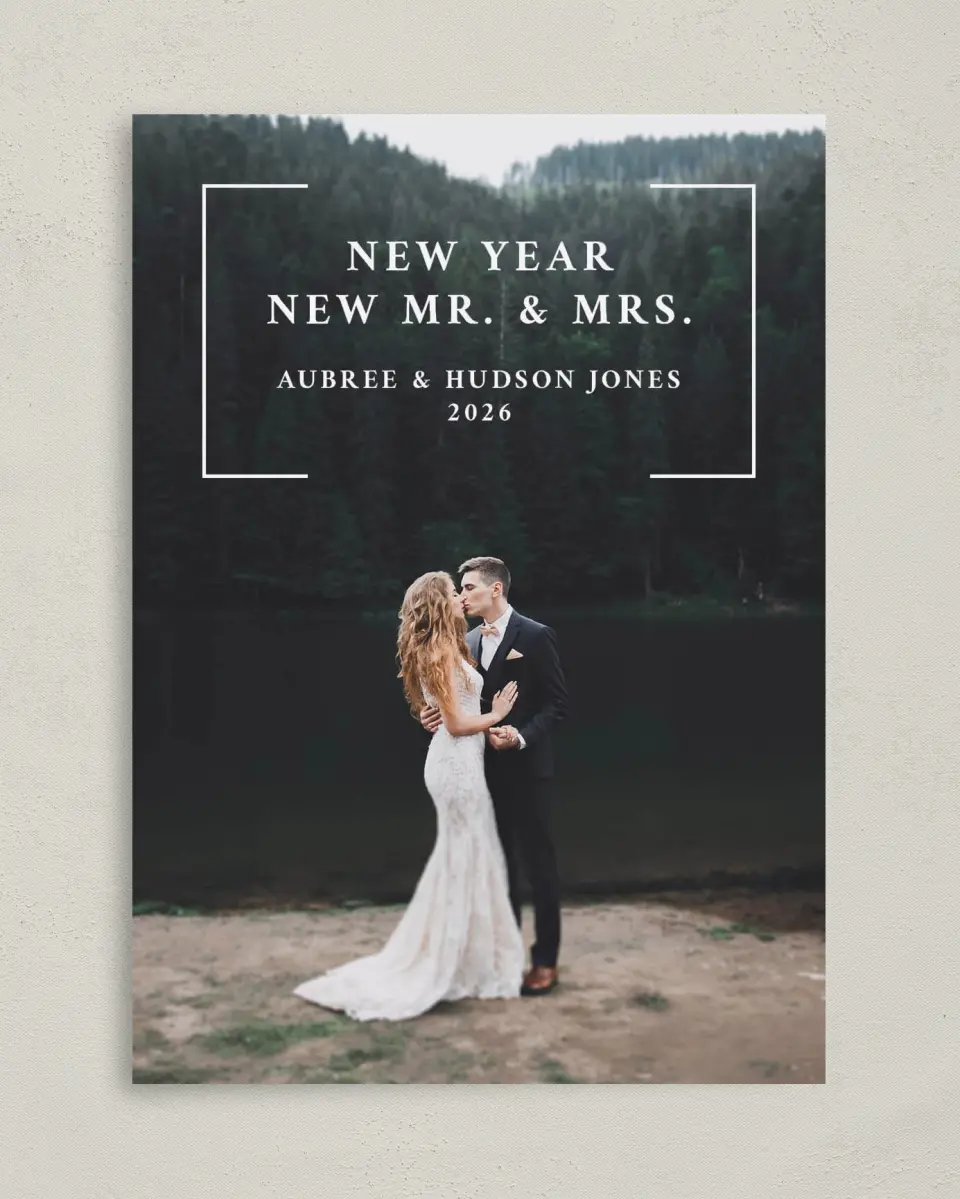 This is a 5" x 7" Christmas Card called New Bracket printed in full color on Premium Smooth paper