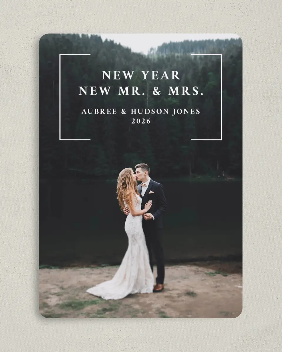 This is a 5" x 7" Christmas Card called New Bracket printed in full color on Premium Smooth paper
