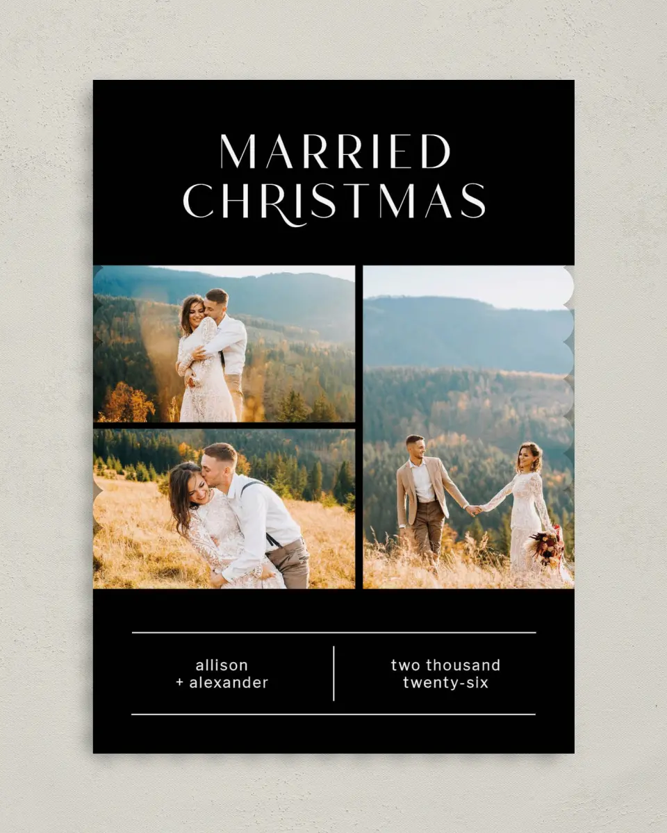 This is a 5" x 7" Christmas Card called Clear Christmas printed in full color on Premium Smooth paper on Premium Smooth paper on Premium Smooth paper