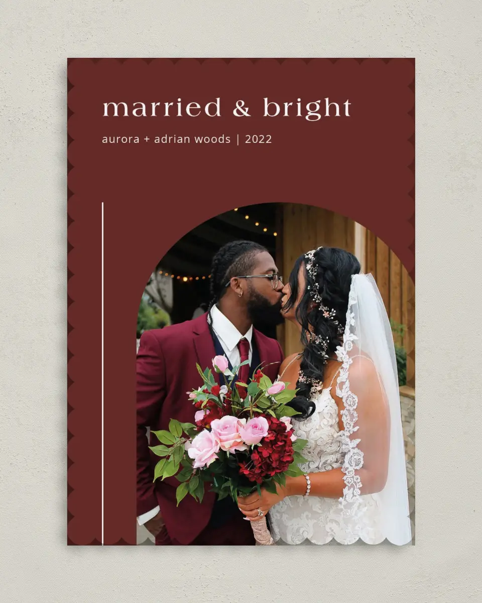 This is a 5" x 7" Christmas Card called Bright and Clean printed in full color on Premium Smooth paper on Premium Smooth paper on Premium Smooth paper