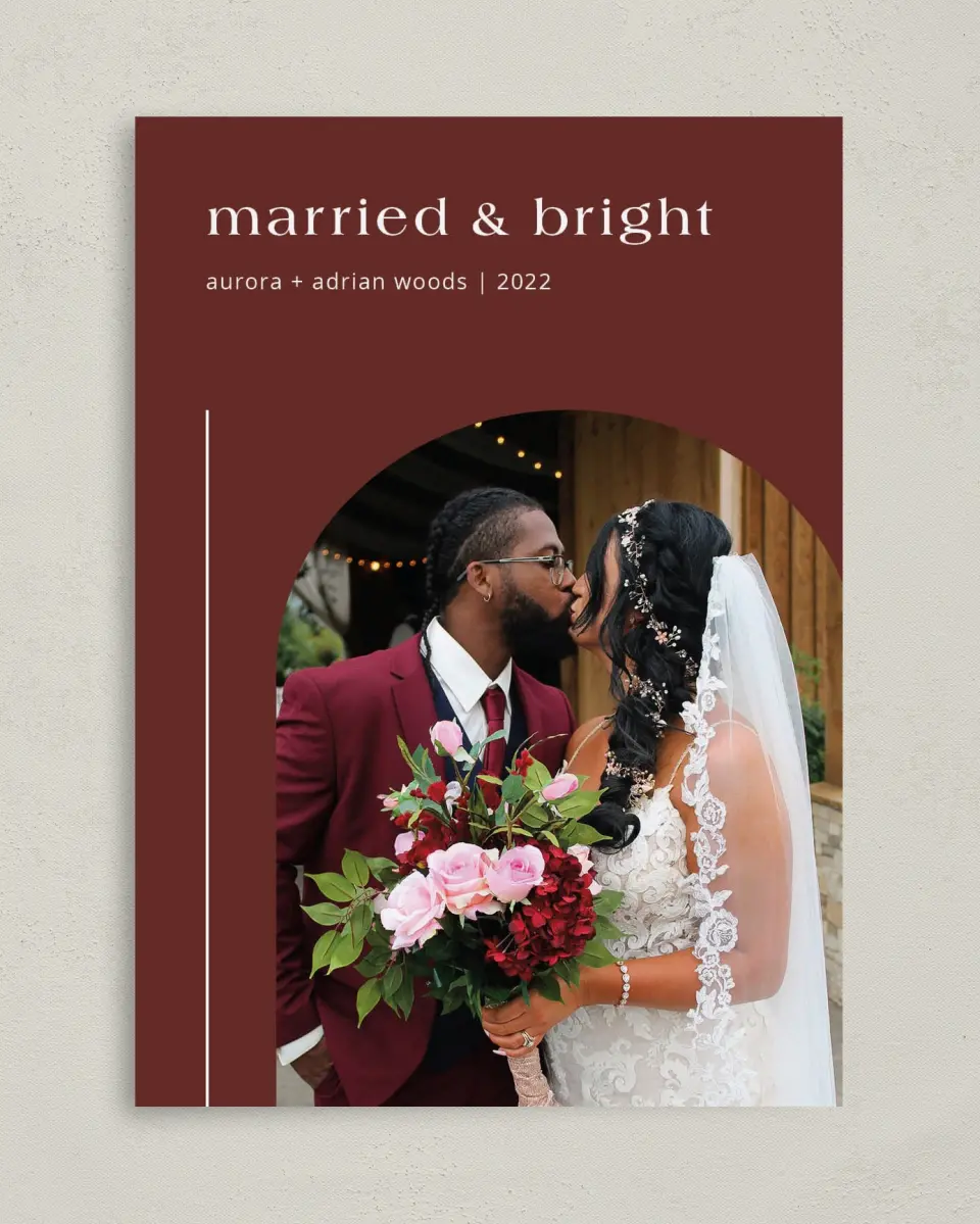 This is a 5" x 7" Christmas Card called Bright and Clean printed in full color on Premium Smooth paper