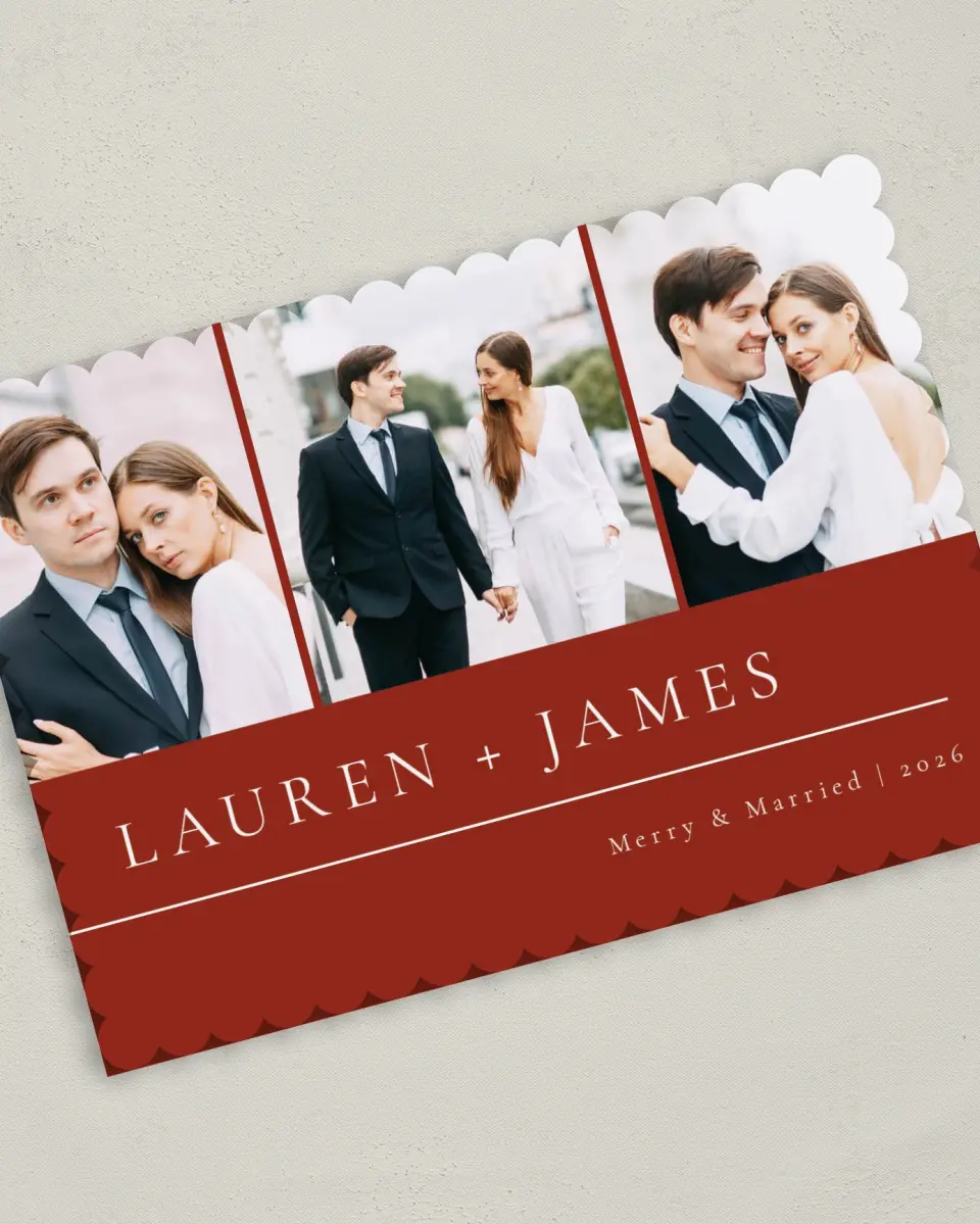 This is a 5" x 7" Christmas Card called Expanded Names printed in full color on Premium Smooth paper on Premium Smooth paper on Premium Smooth paper
