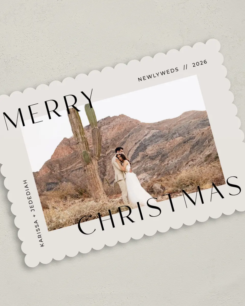This is a 5" x 7" Christmas Card called To the Border printed in full color on Premium Smooth paper on Premium Smooth paper on Premium Smooth paper