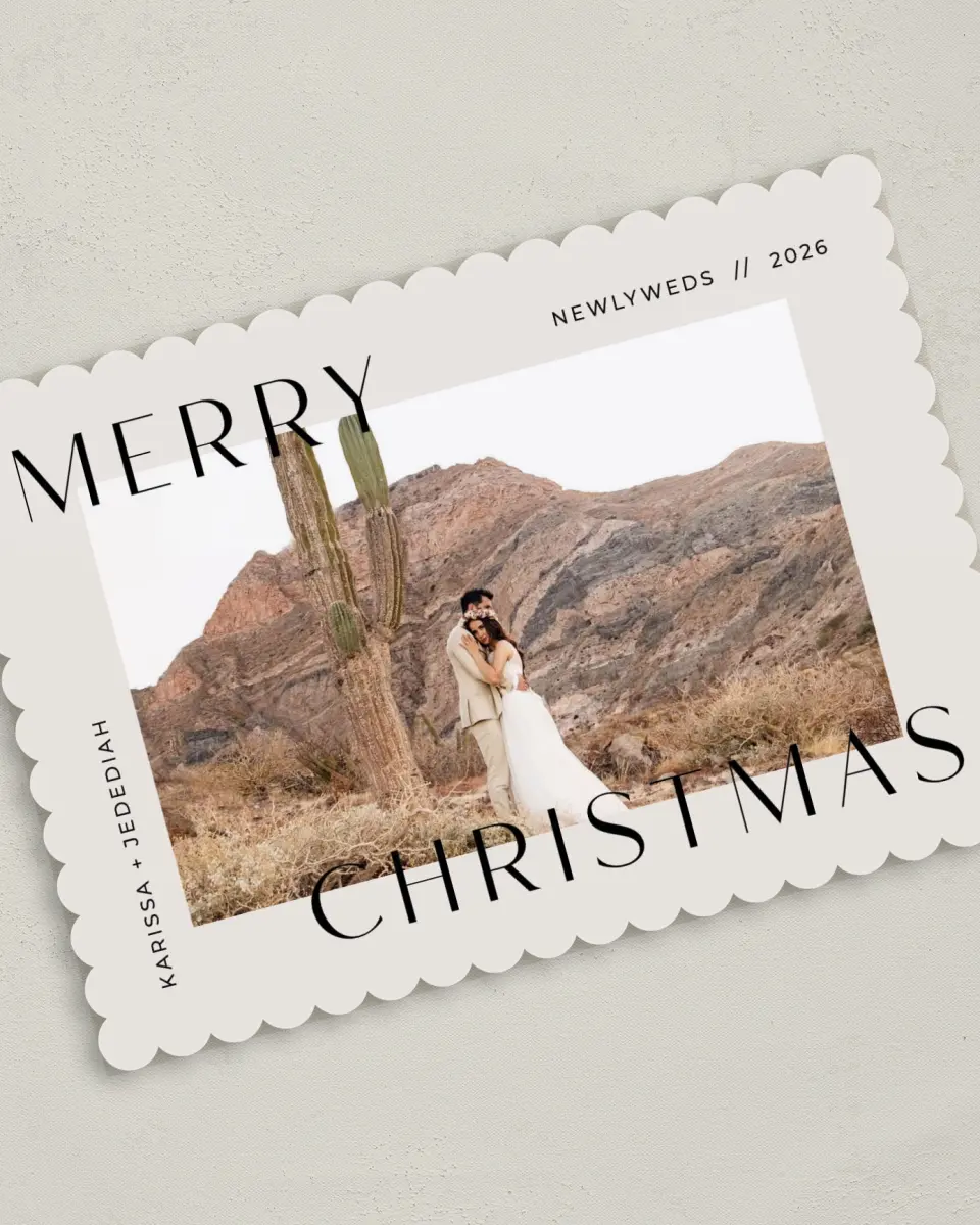 This is a 5" x 7" Christmas Card called To the Border printed in full color on Premium Smooth paper on Premium Smooth paper on Premium Smooth paper