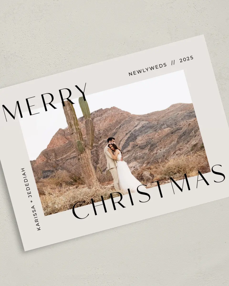 This is a 5" x 7" Christmas Card called To the Border printed in full color on Premium Smooth paper