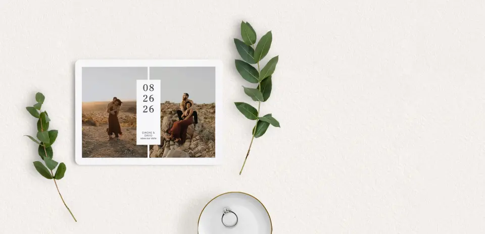Save the Date Card with Optional Guest Addressing Service