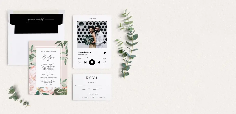 Front of Save the Date Card