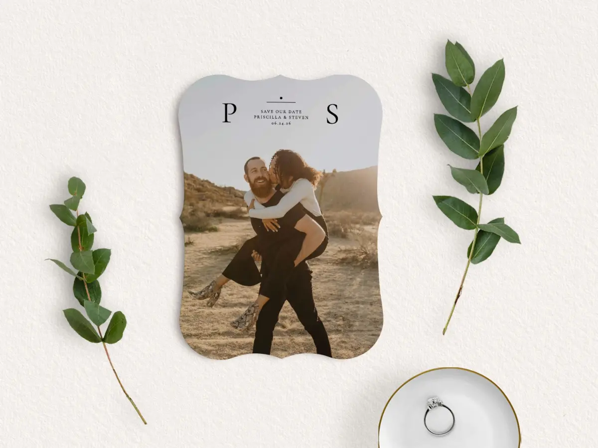 Save the Date Card with Optional Guest Addressing Service