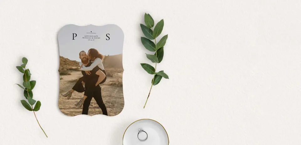 Save the Date Card with Optional Guest Addressing Service